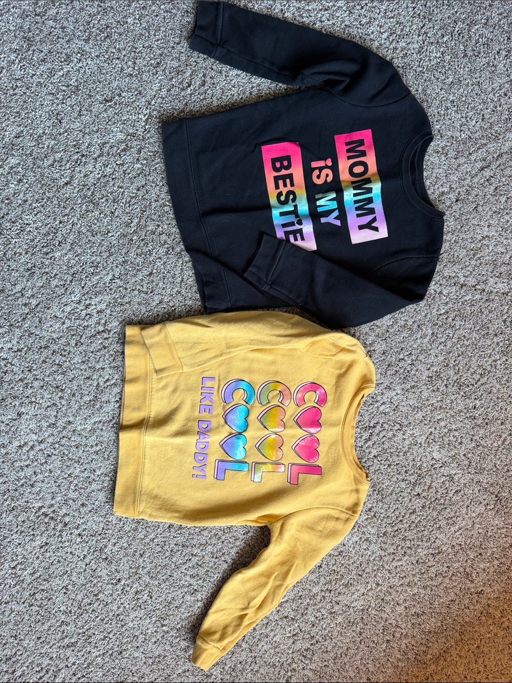 Kids' black and yellow sweatshirt